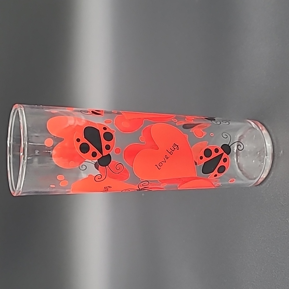 Vintage Lady Love Bug 7" Glass